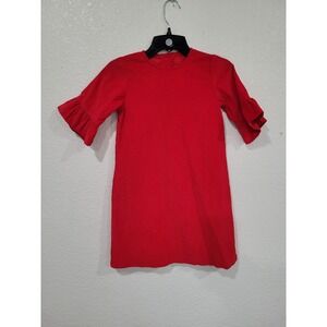 Southern Sunshine Kids Red Corduroy Ruffle Bell Sleeve Dress Girls Size 7 #10‎